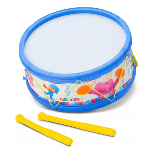 Instrumento Musical Infantil Tamborete Tamborzinho Pocoyo em Oferta na Shopee