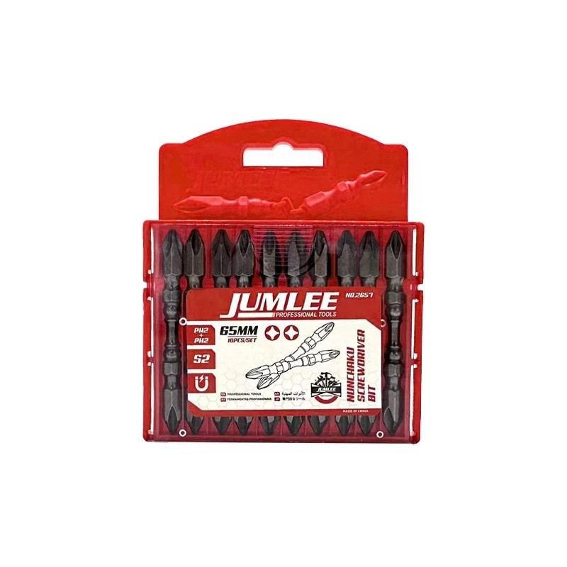 Bits 10 Peças Ponteira Dupla Magnetica Parafusadeira 65mm Ph2 Philips Dureza