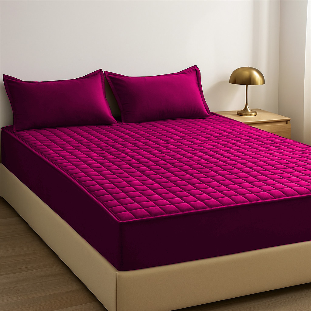 Protetor de colchão impermeável Solteiro, Casal, Queen, King clássico macio em Oferta na Shopee