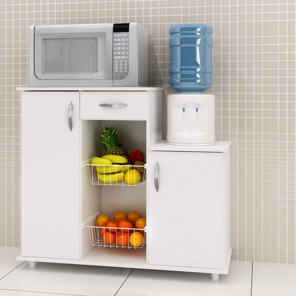 Armário Fruteira para Cozinha Diva 2019 Branco em Oferta na Shopee