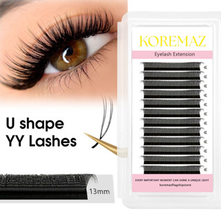 Cílios KOREMAZ em forma de U Forma de Cílios YY Extensão de Cílios 2D Y 3DYY Cílios de Volume Natural fadva em Oferta na Shopee