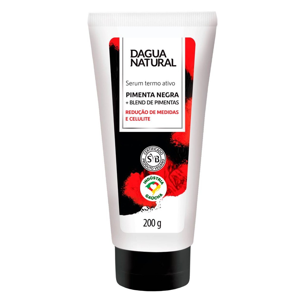 Sérum Termo Ativo Pimenta Negra 200g Dagua Natural – Redução de Medidas e Celulite