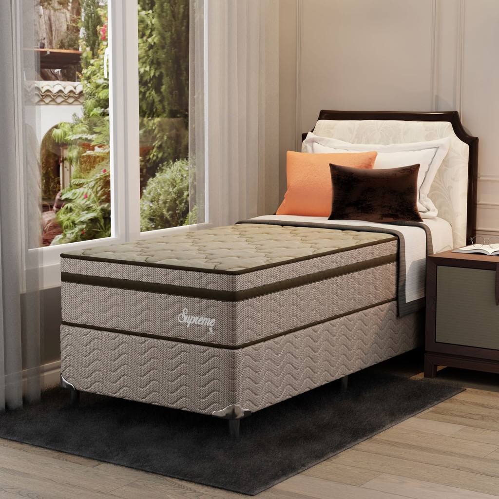 Cama Box Solteirão Supreme 108x198x60cm Montreal Solteiro King