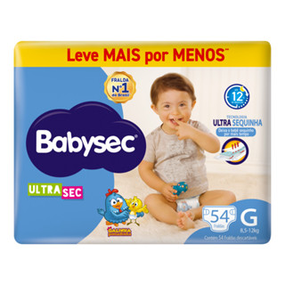 Econômica Fralda BabySec Hiper G 54 Unidades- Ultrasec Galinha Pintadinha Leve Mais Pague Menos em Oferta na Shopee