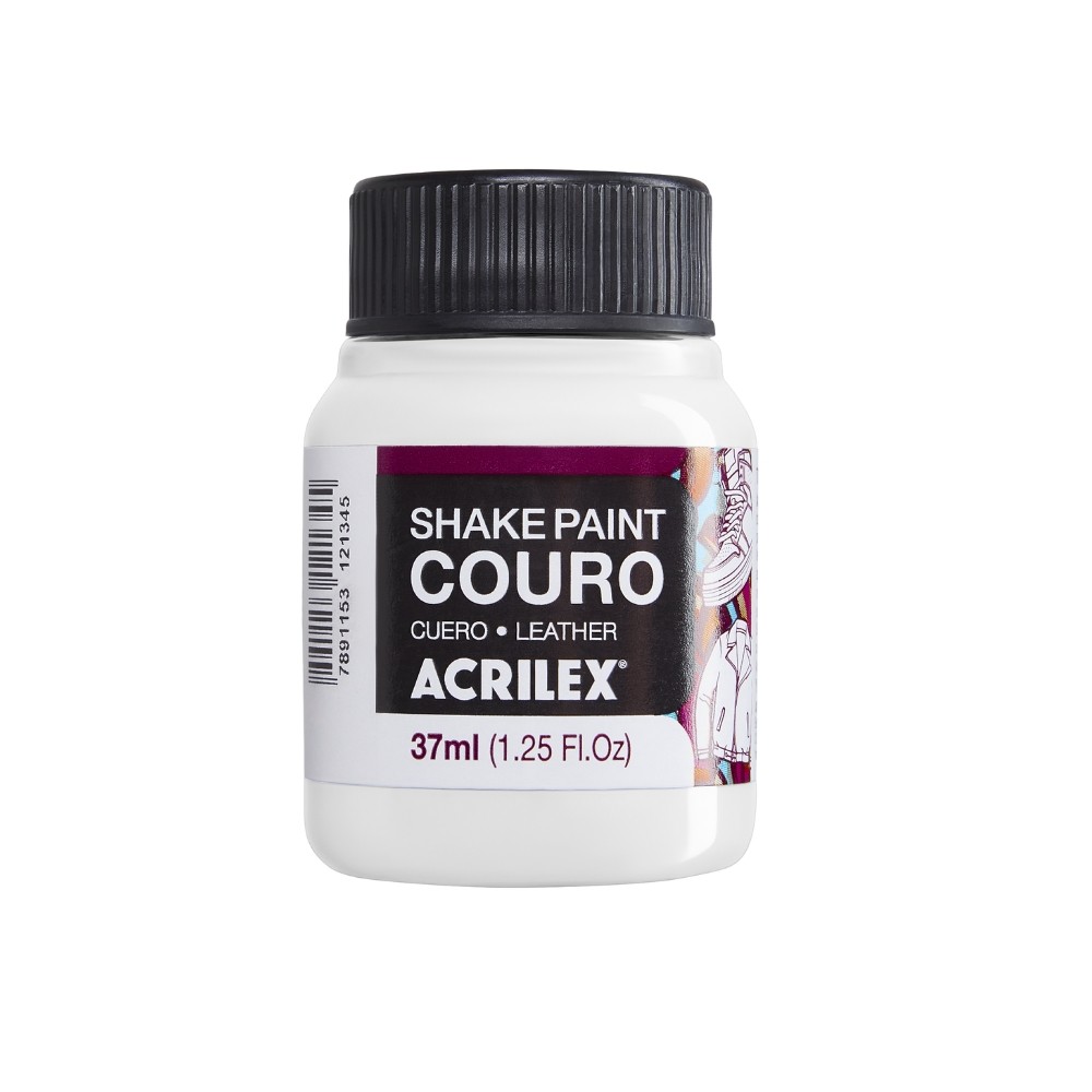 Detalhes do Tinta Couro Acrilex Shake Paint 37ml Branco, 130370519