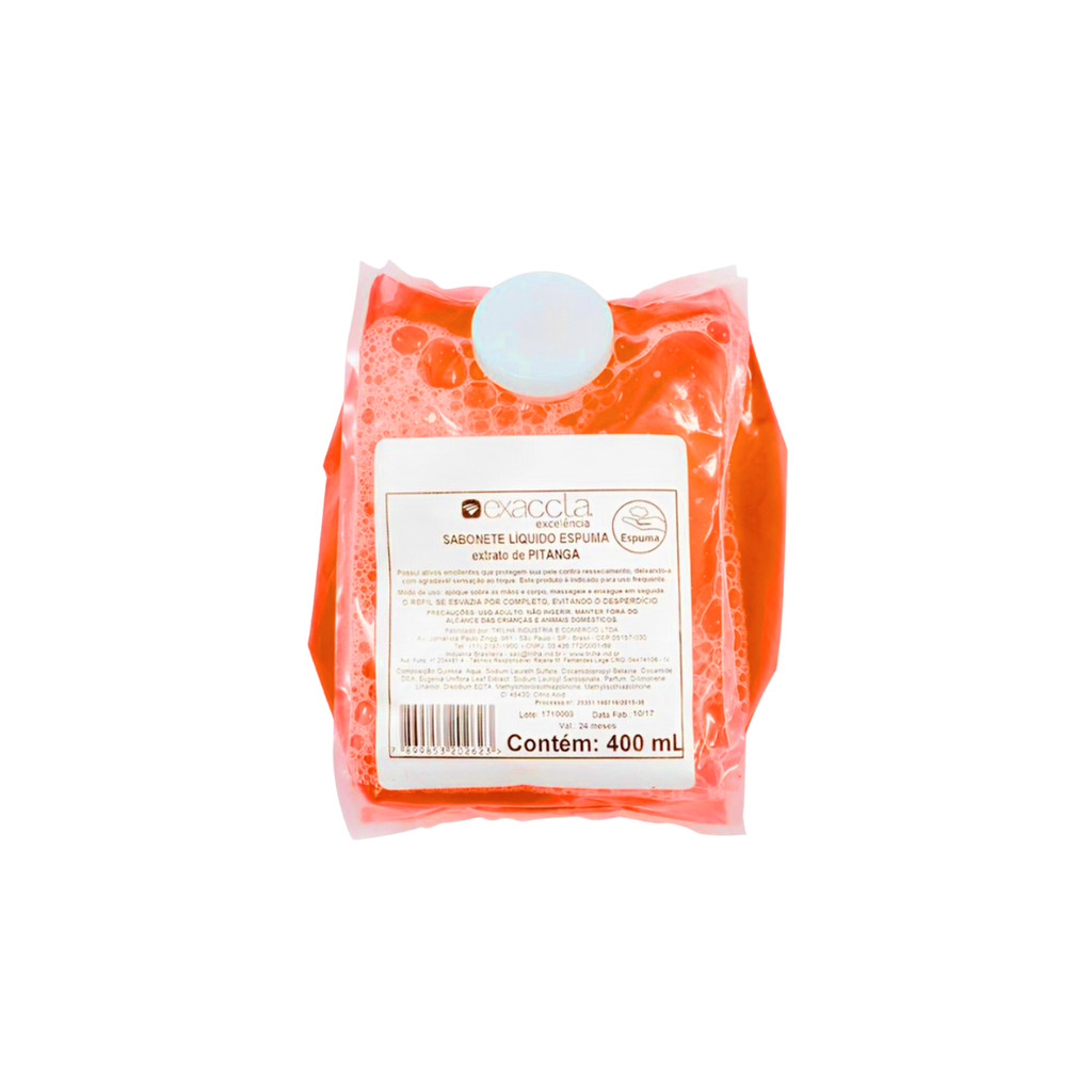 Sabonete Espuma Refil Extrato de Pitanga 400ml Exaccta Trilha em Oferta na Shopee