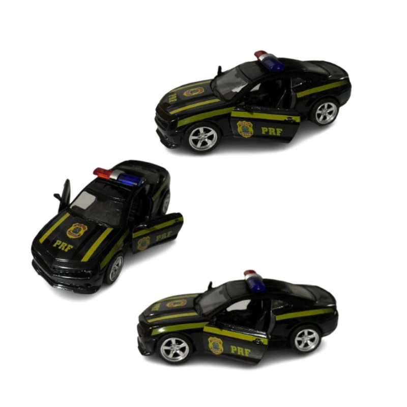 Miniatura Carrinho de Ferro policia diversos modelos carrinho de metal abre as portas