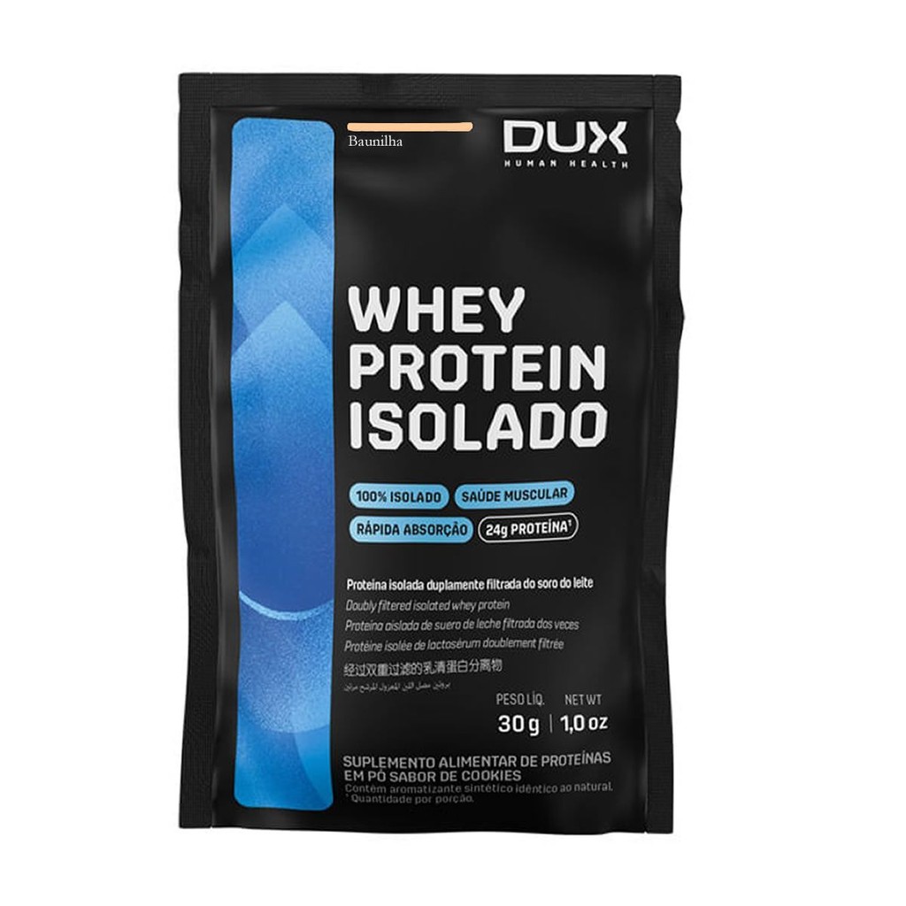 Whey Protein Isolado - 1 Sachê 29g  Baunilha - Dux Nutrition em Oferta na Shopee