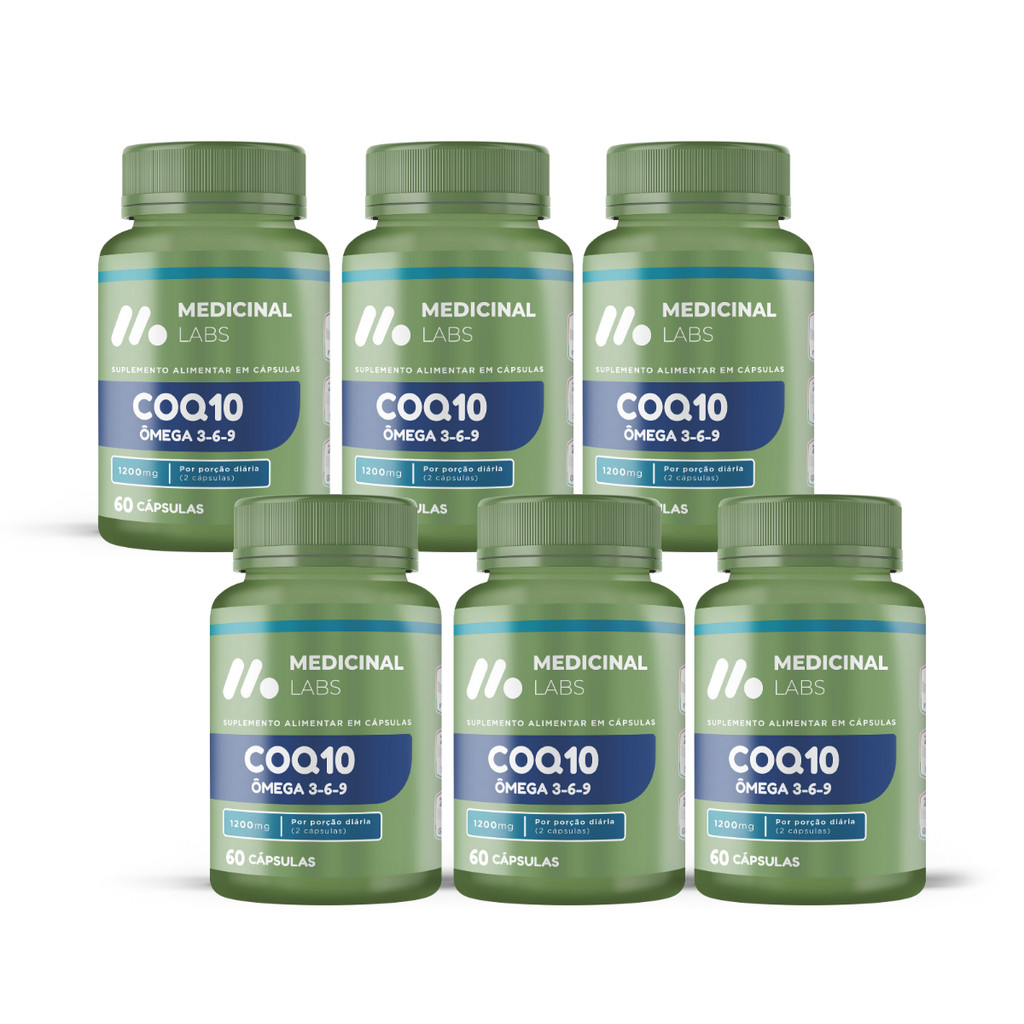 KIT 6 COQ10 + OMEGA 3-6-9 1200MG 60CAPS MEDICINAL LABS