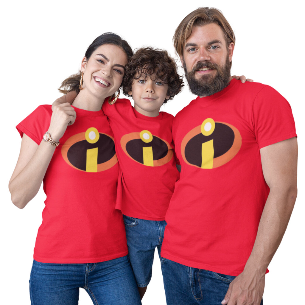 Kit 3 camisetas Familia Os Incriveis100% algodão informar o tamanho infantil no ato da compra