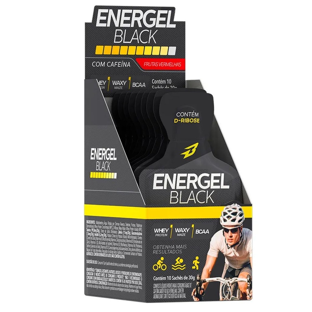 Energel Black - 10 Sachês Frutas Vermelhas - BodyAction