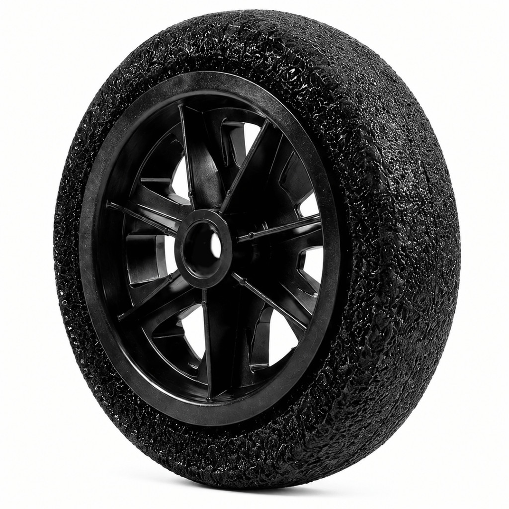 Roda Pneu Maciço Carrinho de Mão Reforçado Force Linha Forte Aro 8 Furo 3/4" e 1" (19mm e 26mm)