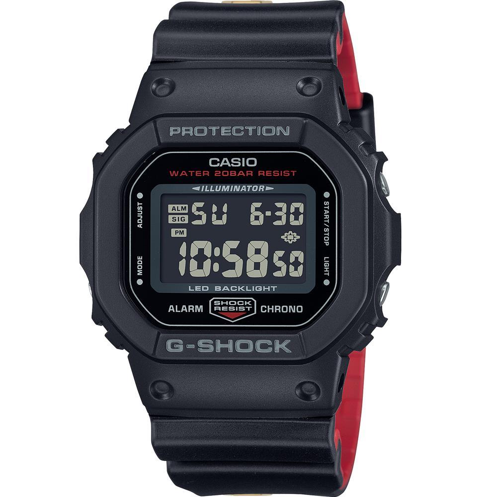 Relógio Casio Masculino Ref: Dw-5600uhr-1dr G-Shock Black/Red