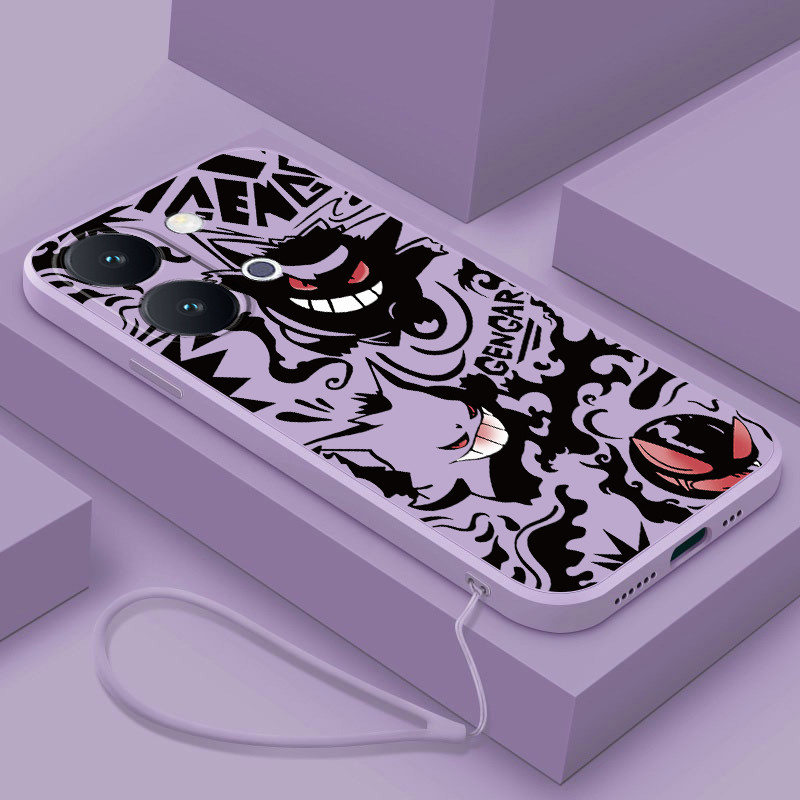 Capa para Telefone Xiaomi POCO X8 Pro Max X8pro 5G Pokémon Gengar Monstro em Silicone Líquido, Capa Macia e Bonita