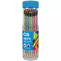Lápis Cis Grafite Preto Spiro com Borracha - Embalagem com 48 Unidades