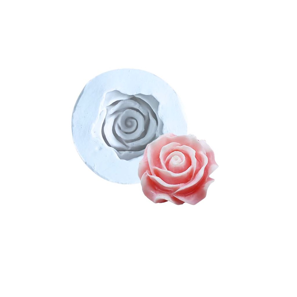 Molde Silicone Rosa Rosinha Vela Confeitaria Sabonete