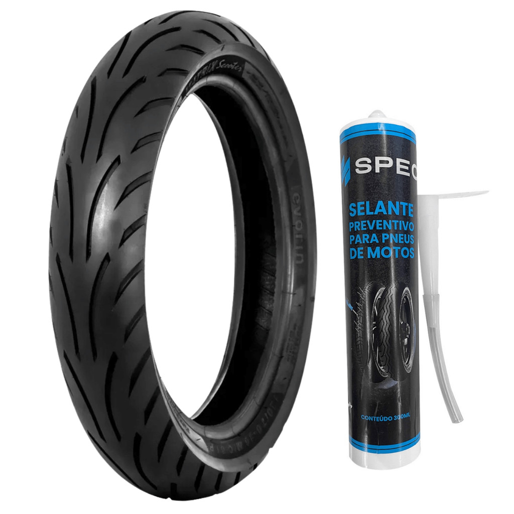PNEU DIANTEIRO 90/90-12 44J LEVORIN MATRIX SCOOTER HONDA LEAD 110 ELITE 125 + SELANTE SPEC 300ML