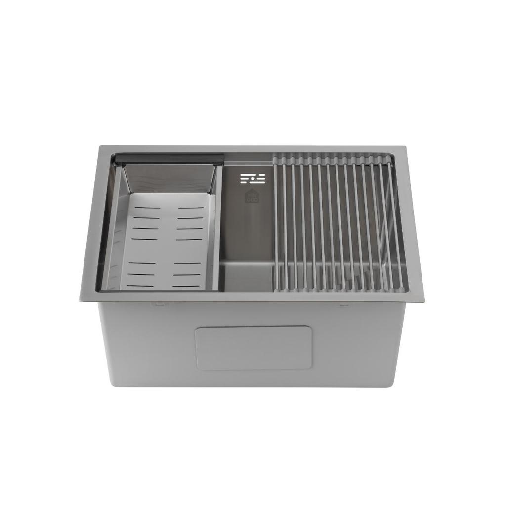 Cuba Workstation Aruá 48x58cm Inox 304 - Pingoo Prata