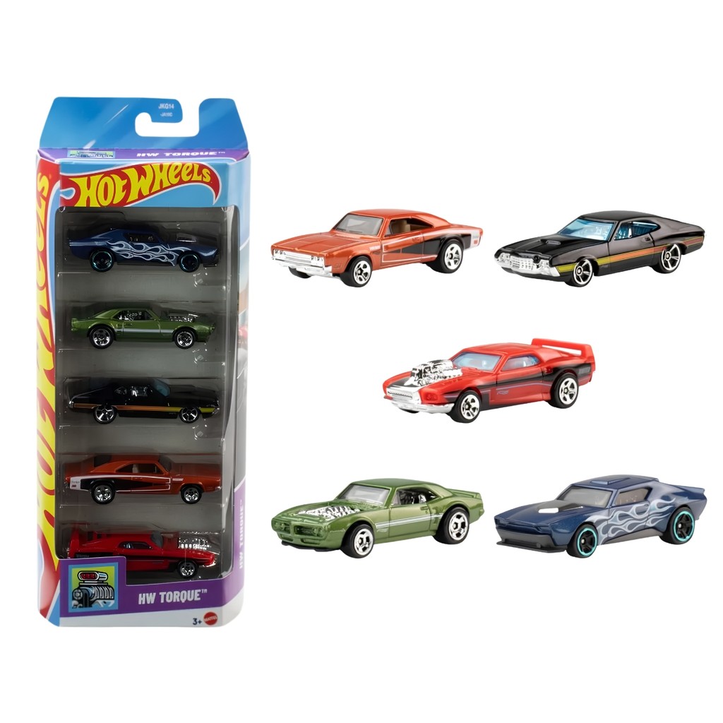 HotWheels Pacote Com 5 Carros HW Torque JKG14 - Mattel