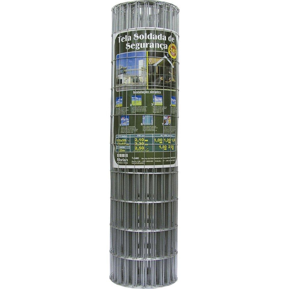 Tela Segurança Soldada Morlan 150 x 50mm Fio 2,30mm 1,50 x 25m