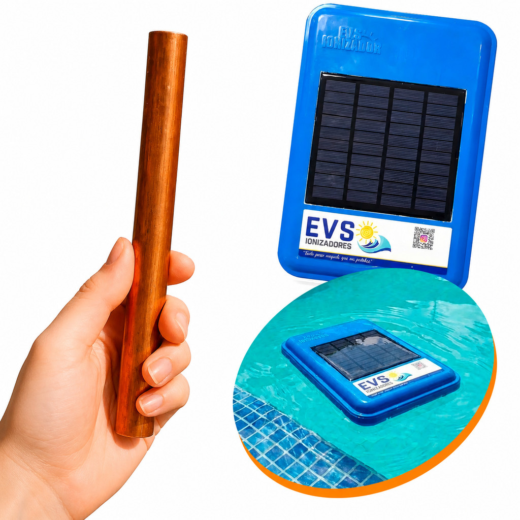 Kit Eletrodo Cobre Refil Ionizador Piscina Reposição Tratamento Anti Algas Cloro Água Cristalina
