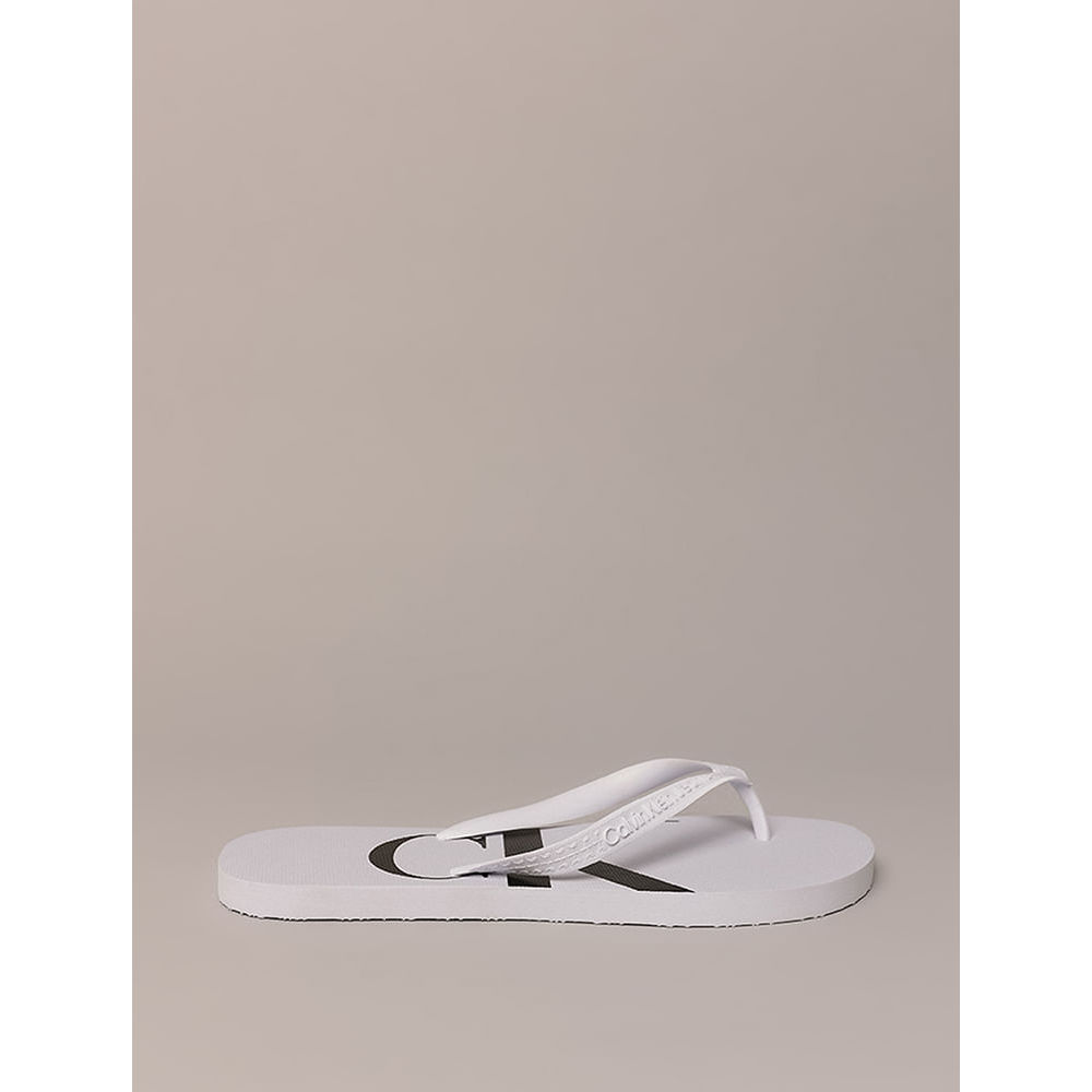 Chinelo Masculino Calvin Klein Jeans Com Logo - Branco 2
