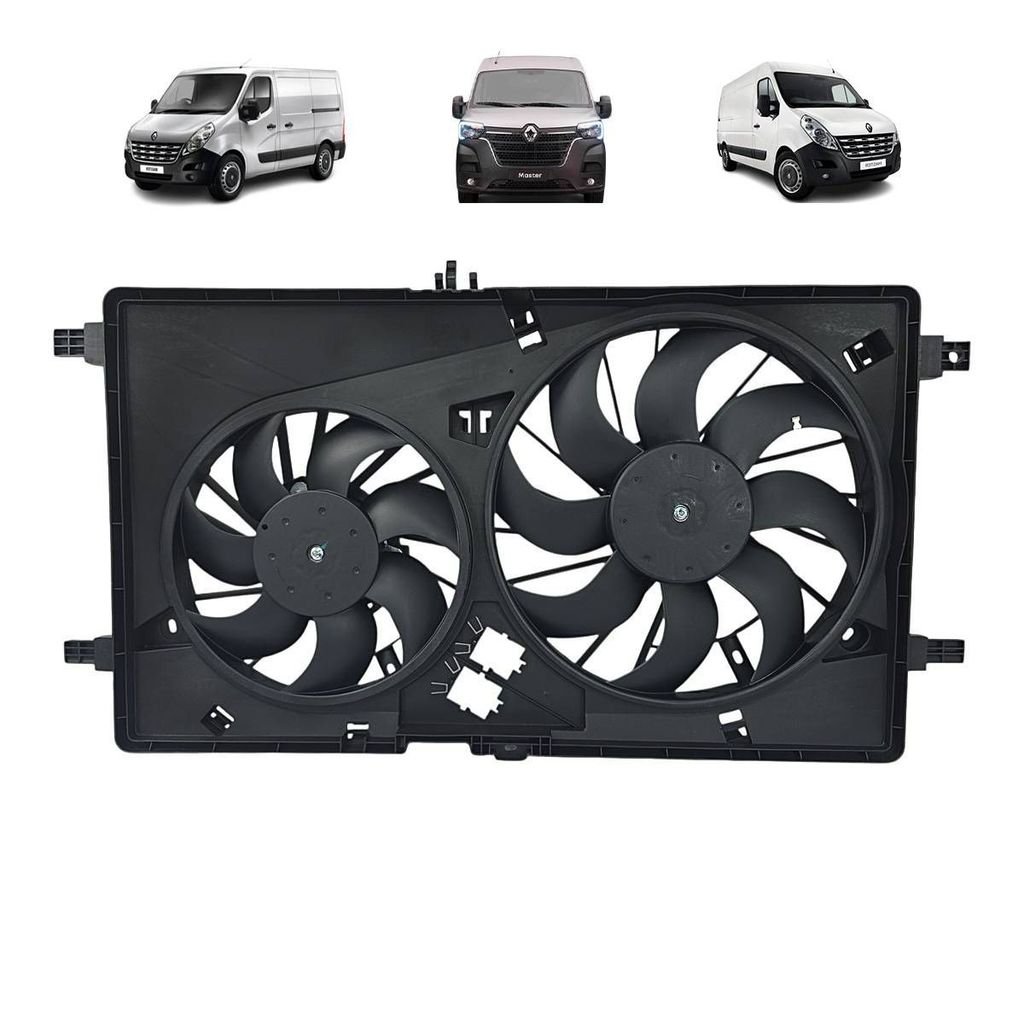 DEFLETOR DO RADIADOR RENAULT MASTER 2.3 2014 A 2025 COM ELETRO (SEM RESISTENCIA) - 214812564R