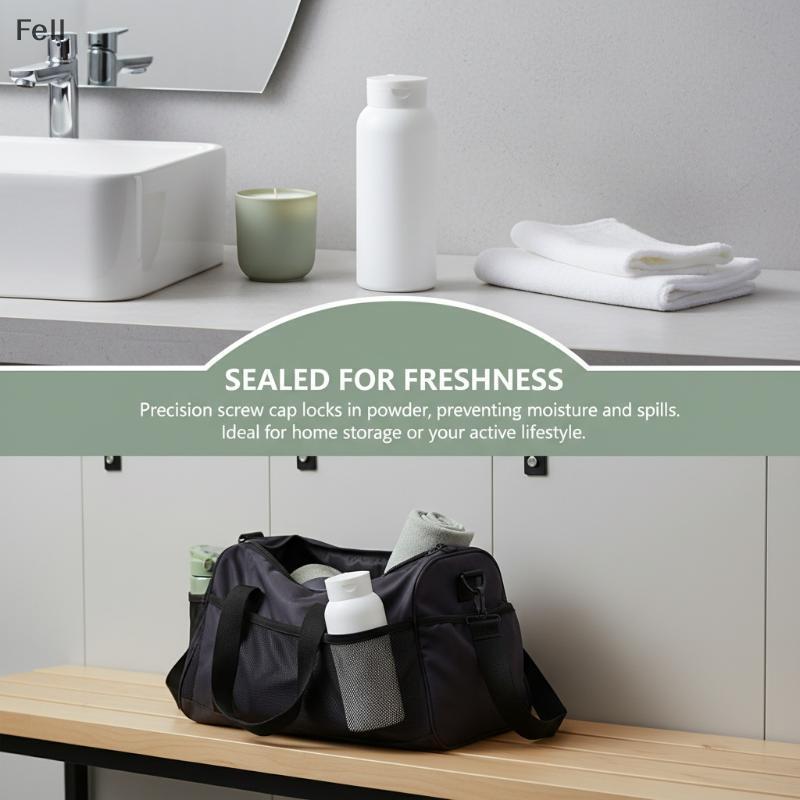 [Fel] 1 PCS 30g 50g 100g Frasco De Pó De Talco Branco Recarregável Dispensador Cosmético Recipiente Plástico Frascos Vaz
