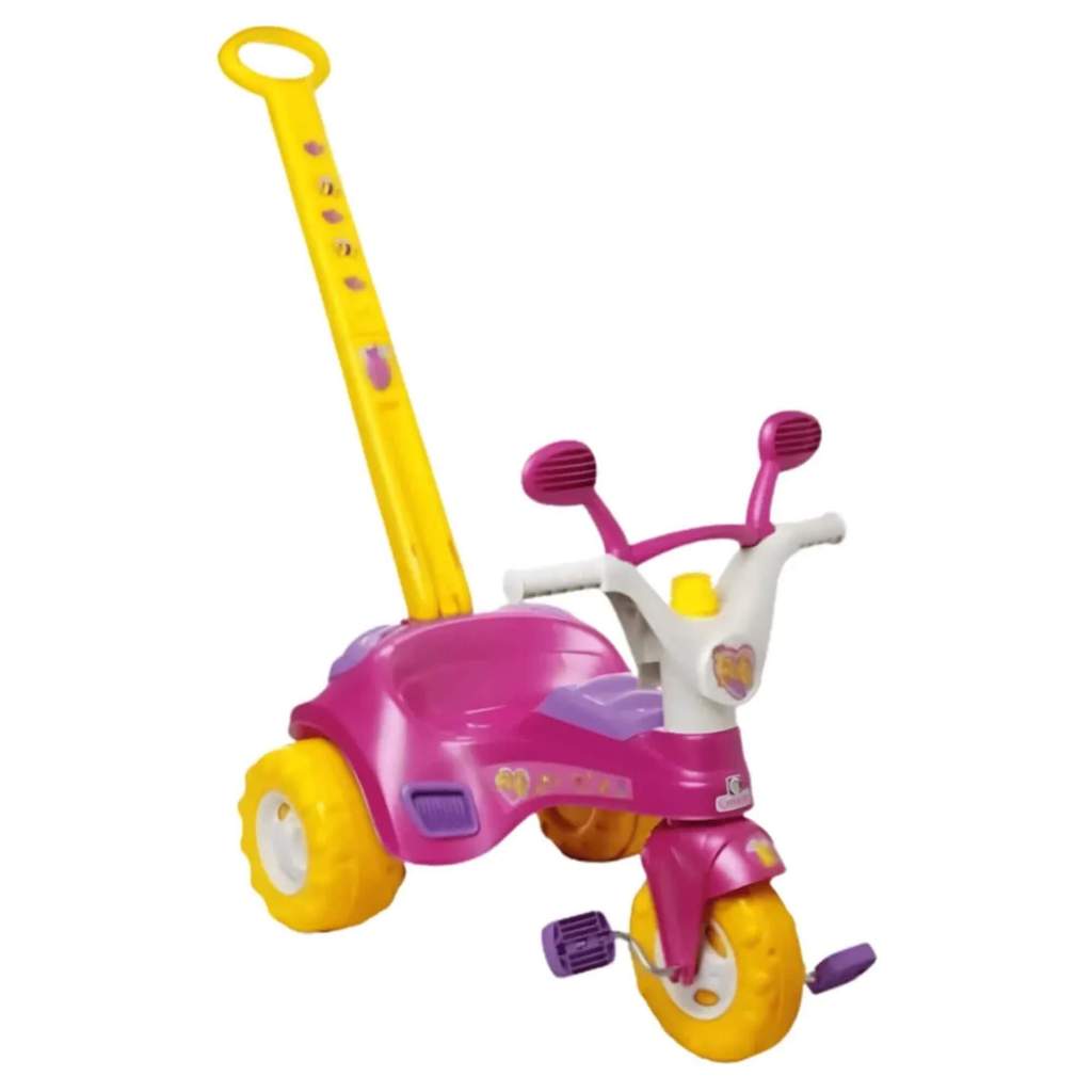 Triciclo Infantil Fofy Velotrol com Haste Removível Cotiplas - 1465