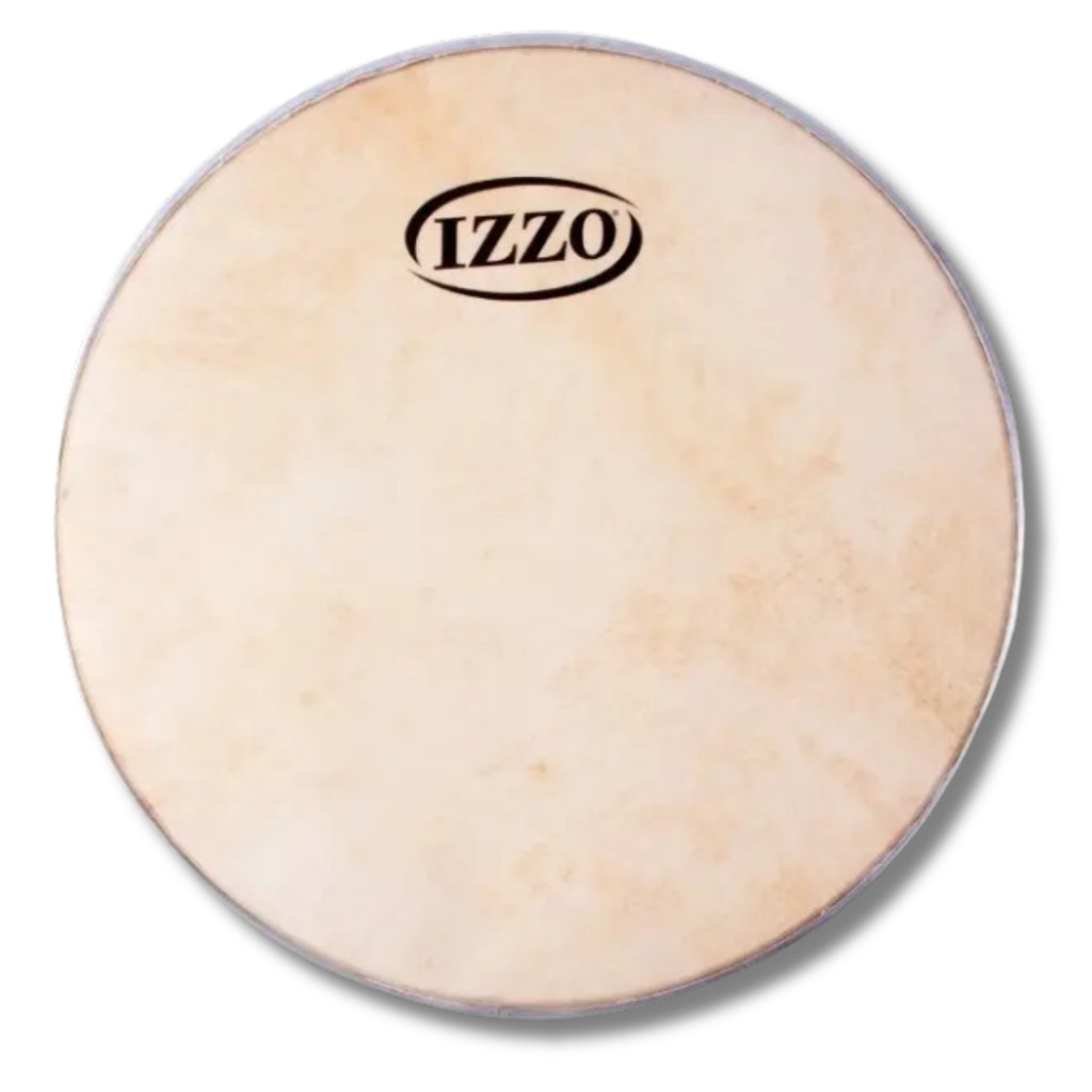 Pele 18" Zabumba Surdo Couro Animal Caprino com Aro Izzo