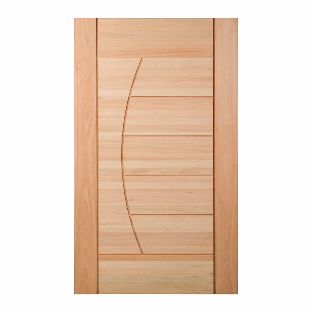 Folha de Porta Maciça em Eucalipto Acabamento Natural 210x100cm PM78 Solar Cruzeiro Portas Marrom 210cm x 100cm
