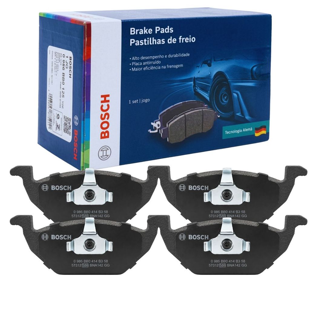 PASTILHA DE FREIO BOSCH ORIGINAL VW BORA FOX GOLF UP SPACEFOX SAVEIRO AUDI A3