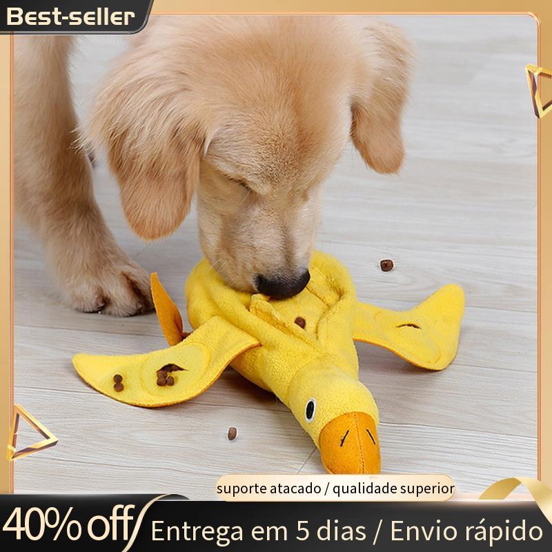 Treinamento Snuffle Cão Brinquedos Mordida Resistente De Pelúcia Para Cães Rangido Mastigar Som Brinquedo Pato Animais D