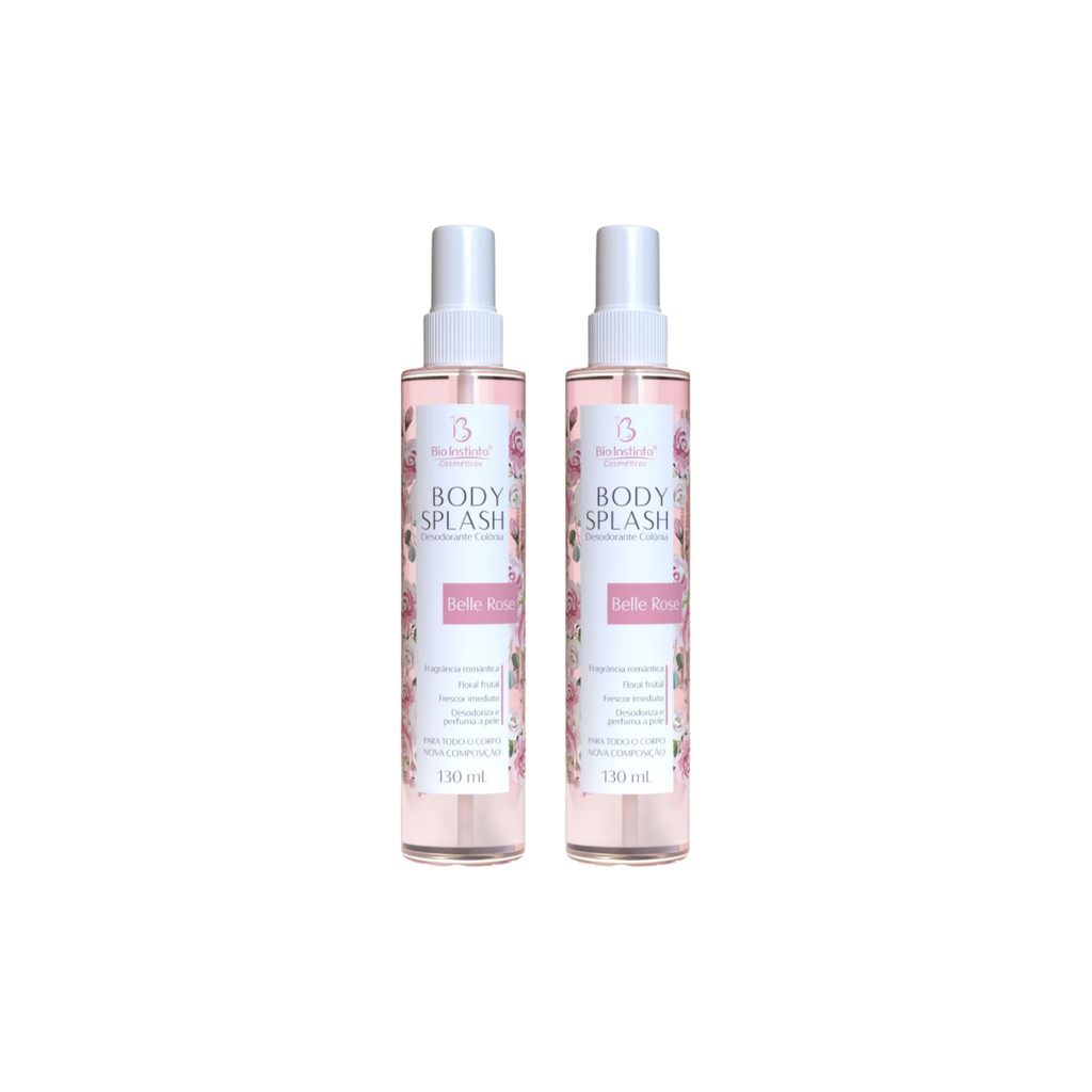 Kit 2 Body Splash Belle Rose 130ml Bio Instinto