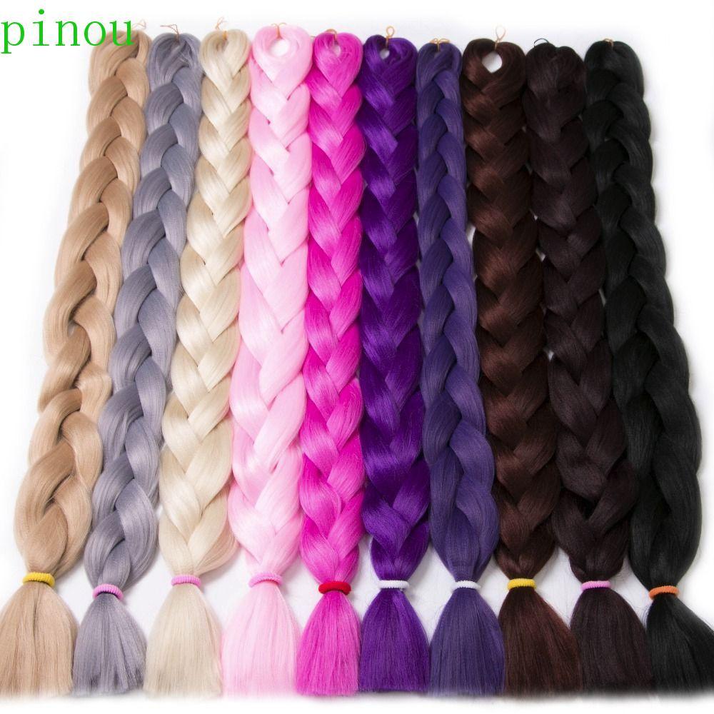 Extensão De Cabelo PINOU Kanekalon Afro Twist Tranças Trança Falsa Sintética