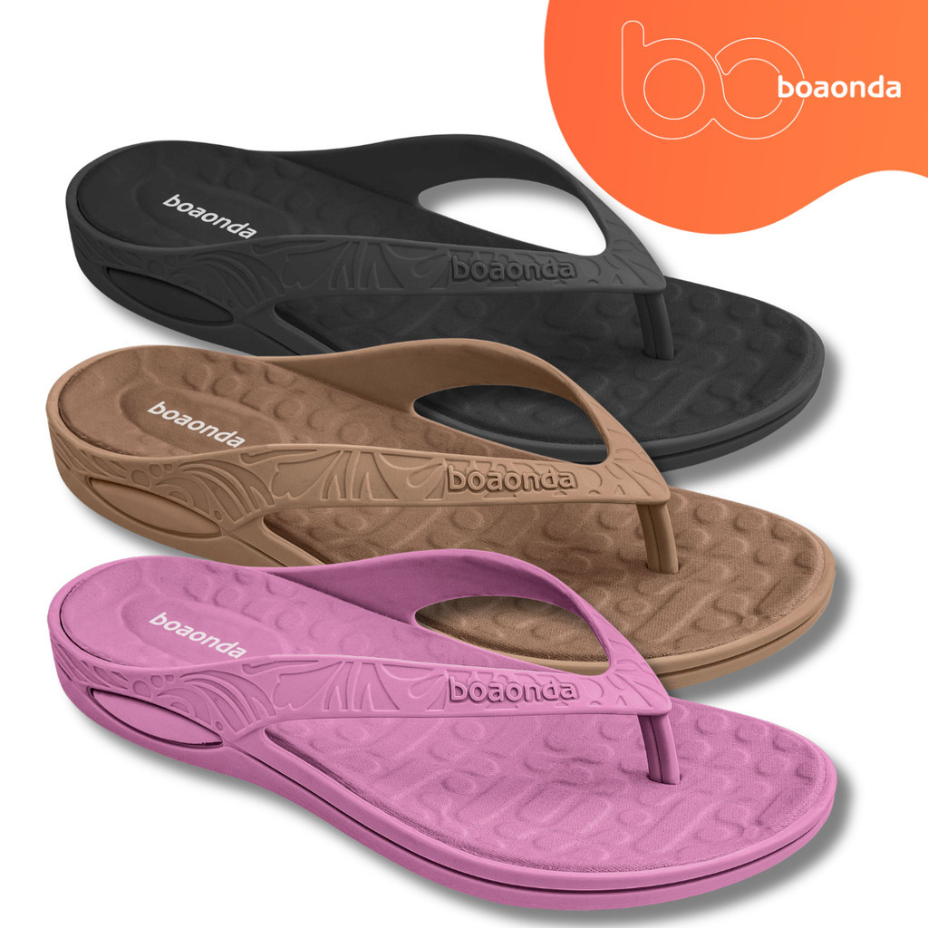 Chinelo Feminino Ortopédico BoaOnda Lilly Anatômico Fascite Plantar Esporão Anti