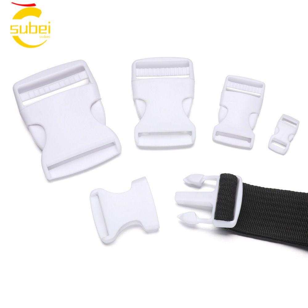 SUBEI 2/5/10/20/30pcs Fivela Curva Plástico Branco De Alta Qualidade Bolsa Alça Webbing Paracord Pulseira Bloqueio