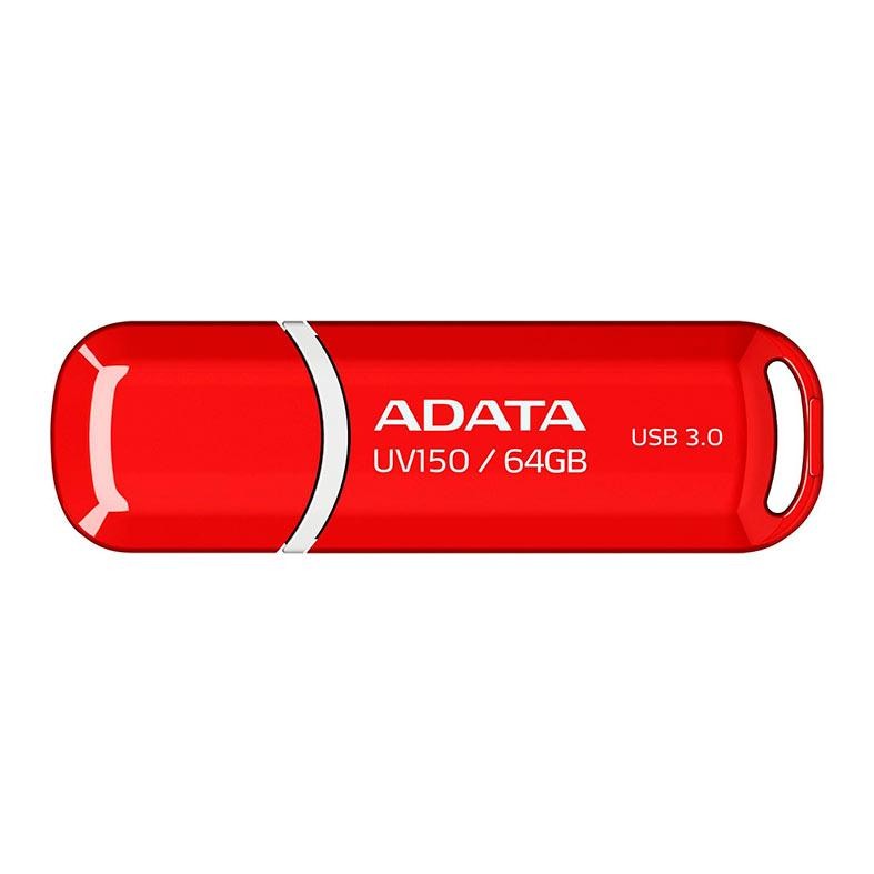 Pen Drive Adata UV150, 64GB, USB 3.0, Vermelho, AUV150-64G-RRD