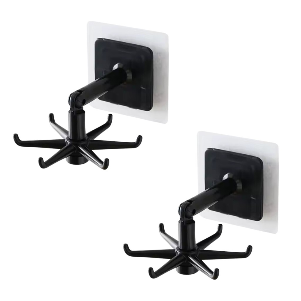 kit 2 gancho suporte multi utilidades para casa cozinha utensilios rotativo articulado encaixe facil