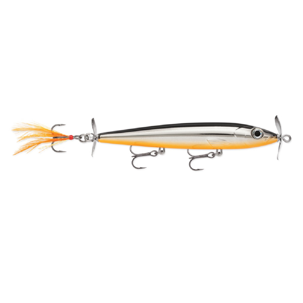 Isca Rapala Xrap Prop 11cm 17gr cor Black chrome Orange