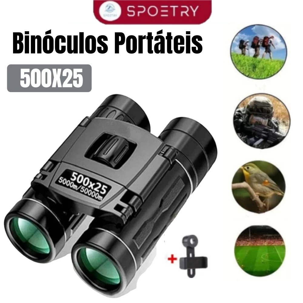 Binóculos Portáteis HD Portátil 5000M/100000M Binóculos Poderosos Dobráveis Visão De Longa Distância Esportes