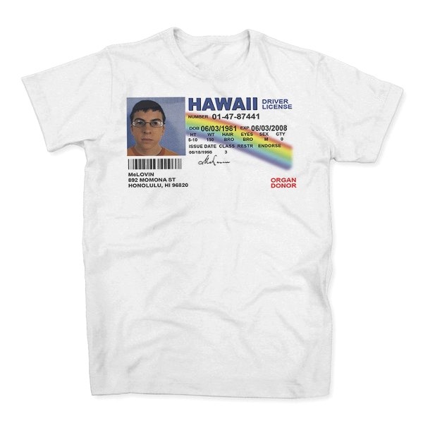 Camiseta Algodao McLovin Superbad Fogell Engraçada Filmes Humor Meme Memes Nervous