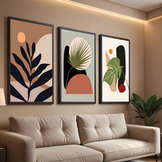 Quadros Decorativos Folhas verdes Folhas Estilo boêmio Sala de estar Quarto Decoração de parede em Oferta na Shopee
