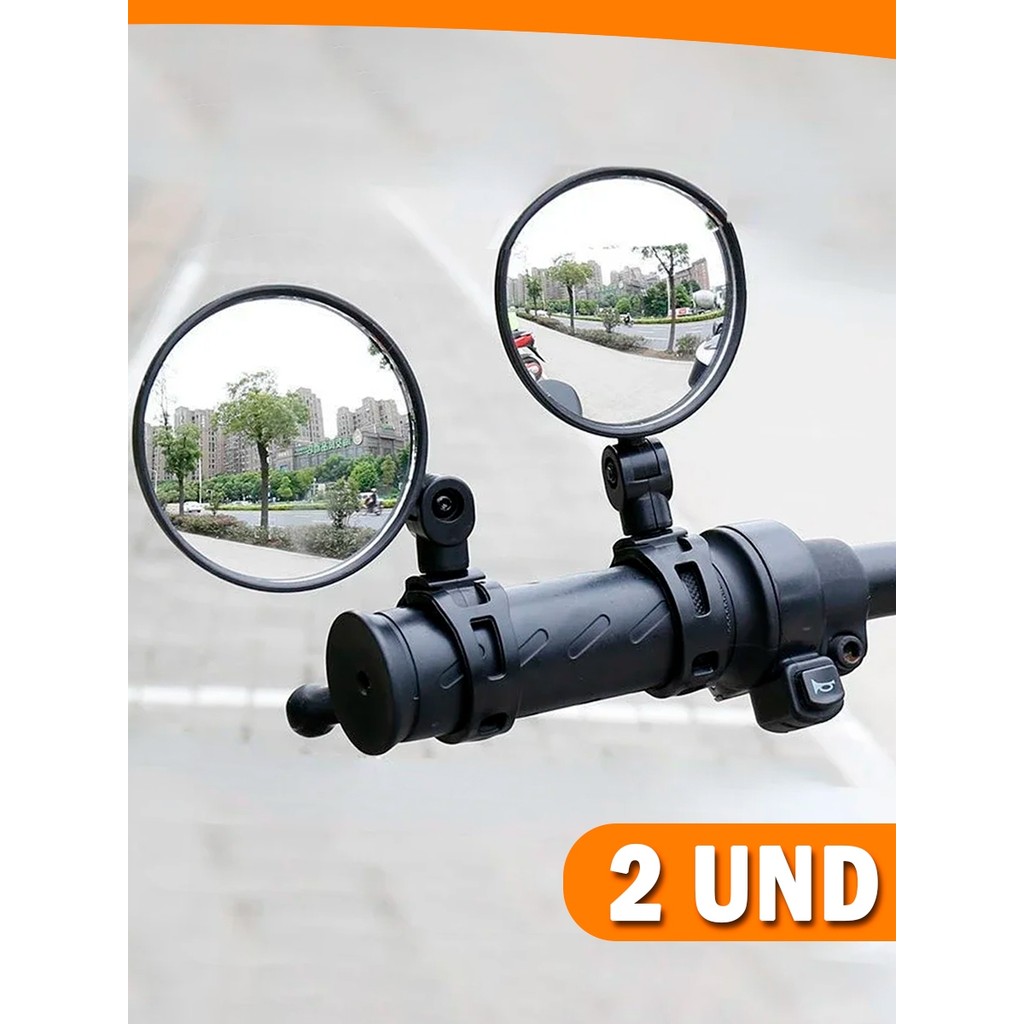 Kit 2 Espelhos Retrovisor Bike Bicicleta Silicone Ajustável 360º  Nano Shop