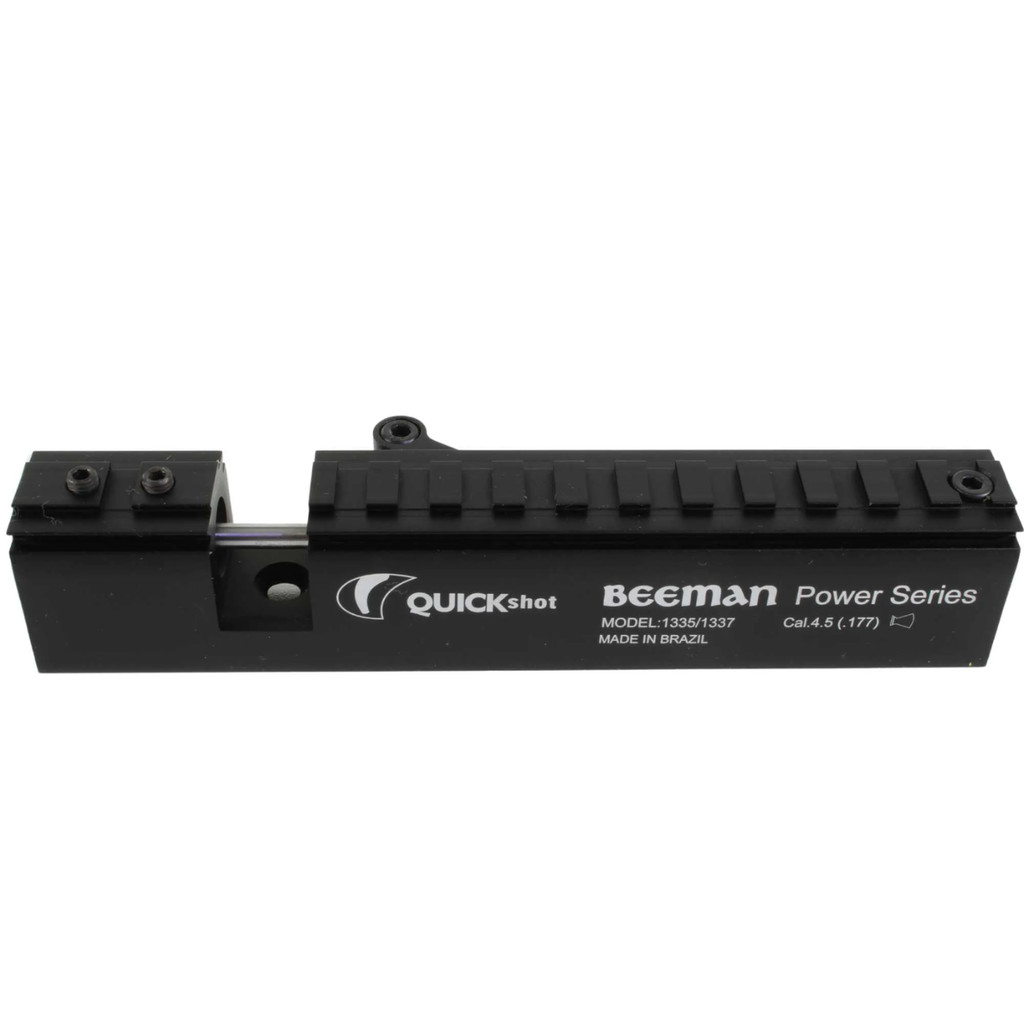 Upgrade Bloco Superior Beeman PCP 1335 e 1337 4.5mm Quickshot Side Lever CNC C/ Trilho Picatinny Integrado