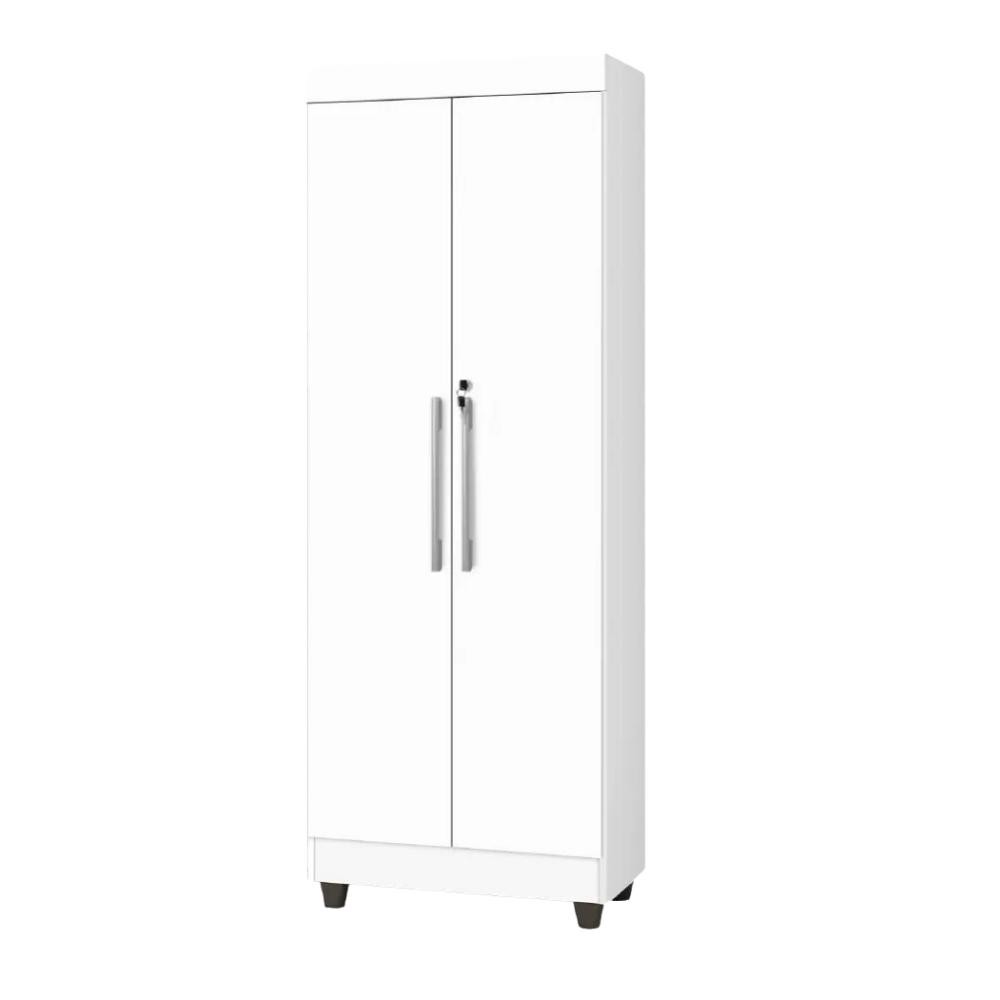 Armário Multiuso Lavanderia Com Chave 2 Portas 1,80m Texas Branco J&A em Oferta na Shopee