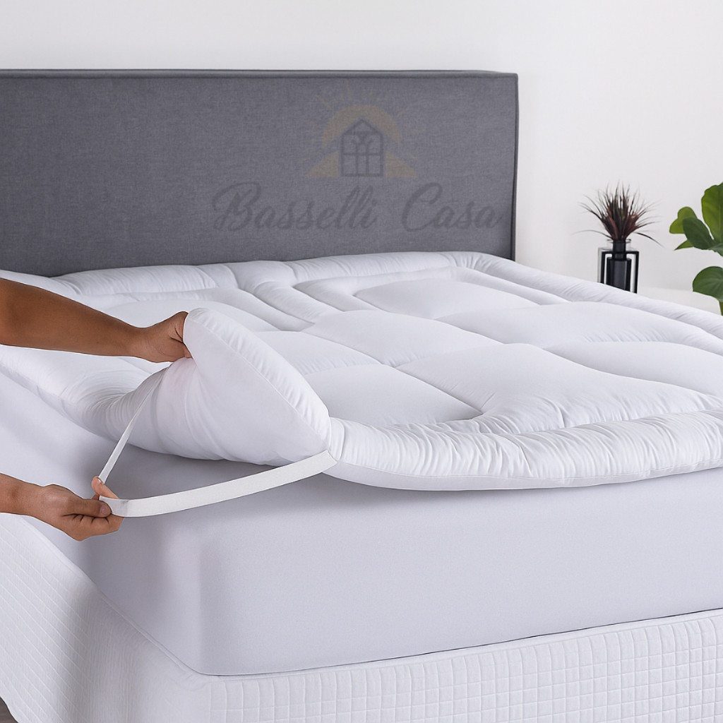 Pillow Top Casal e Queen Ortopédico 10cm 400 Fios Percal Grosso Toque Ultra Macio 1000grosso em Oferta na Shopee