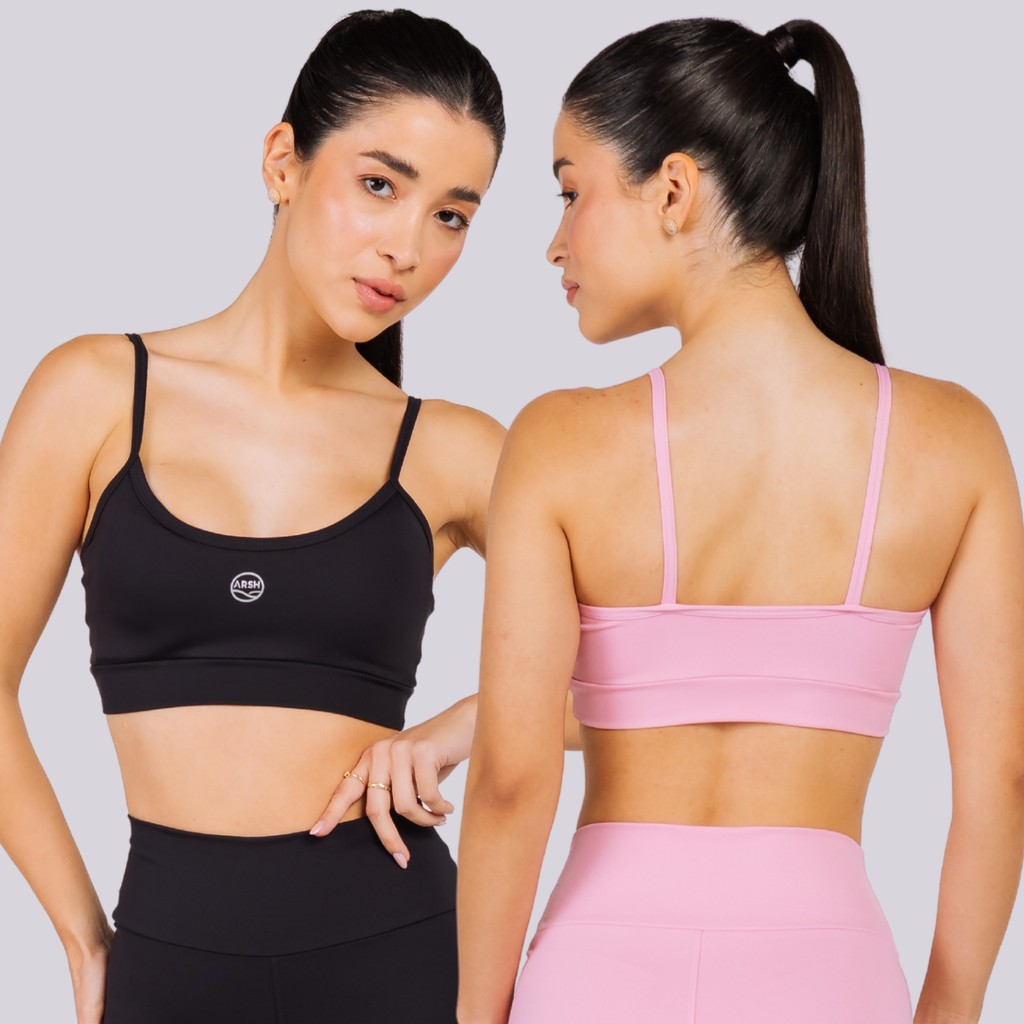 Kit 2 Top Alcinha Fitness Poliamida Zero Transparência Compressão Alta Sustentação Corrida Feminino em Oferta na Shopee