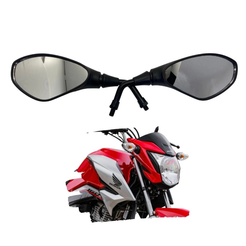 Par Retrovisor Fixo Haste Curta Bmw F800 Gs650 Rosca Honda Média Haste Curta RET-006 PDM1293 9777