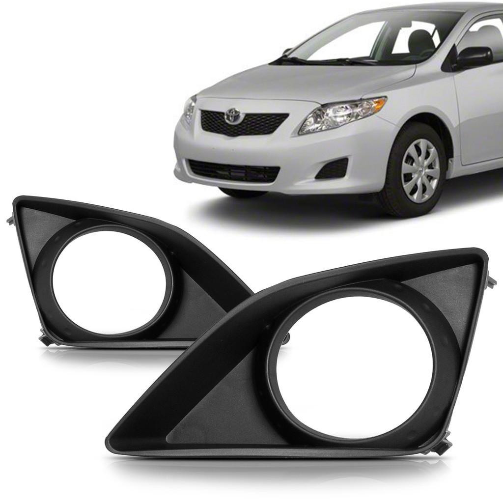 Par Grade Moldura Milha Corolla 2009 2010 2011 Com Furo
